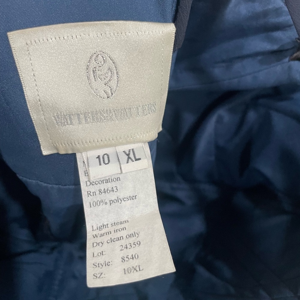 Watters& Watters Size10XL Strapless Navy Dress - Picture 6 of 10